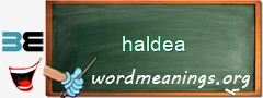 WordMeaning blackboard for haldea